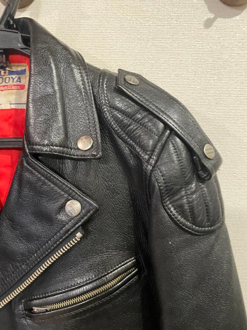 【最終値下げ】KADOYA ダブルライダースジャケット ブラック