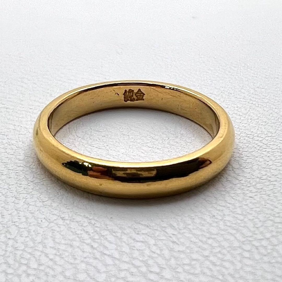K24 純金リング　幅3.2㎜　厚さ1.9㎜　12.5号アップ　5.68 g