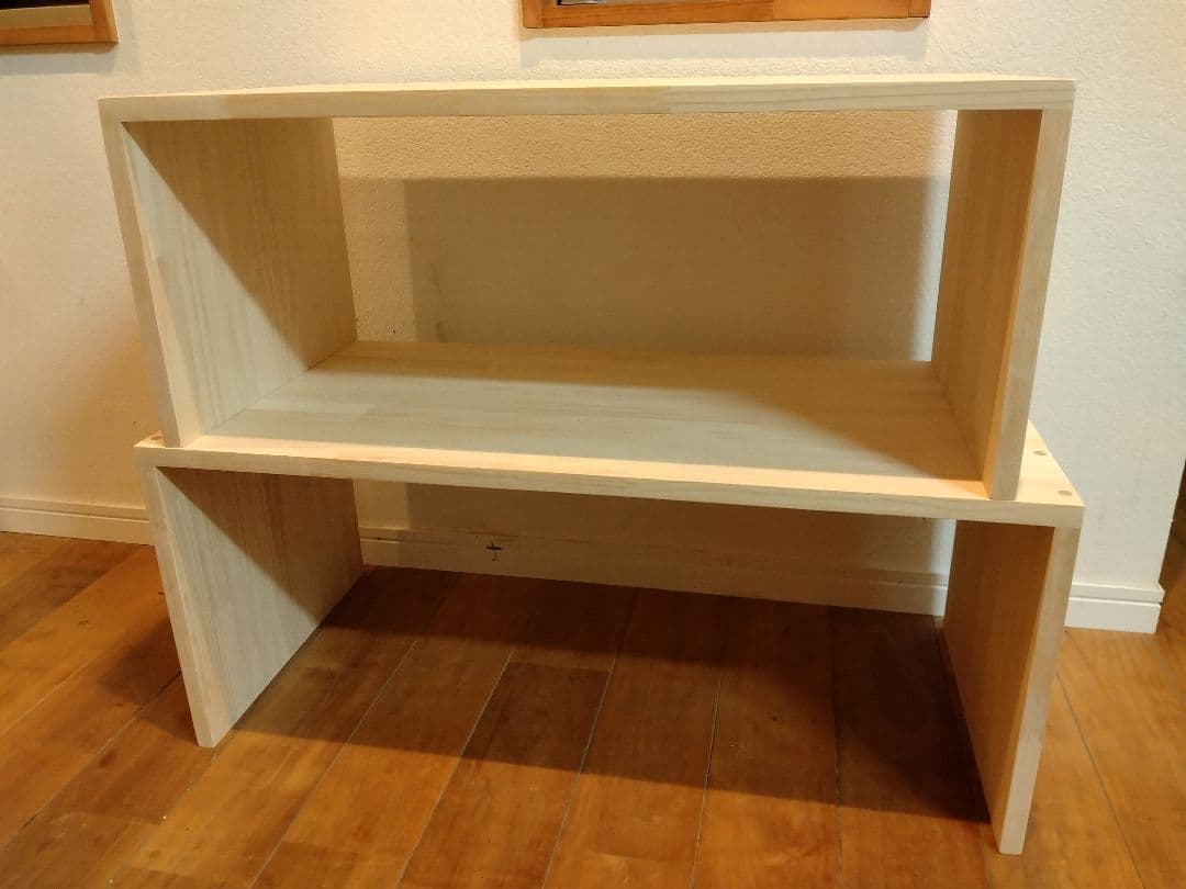 木製　ハンドメイド　オーダー　コの字型　踏み台　ベンチ　水槽台　サイドテーブル