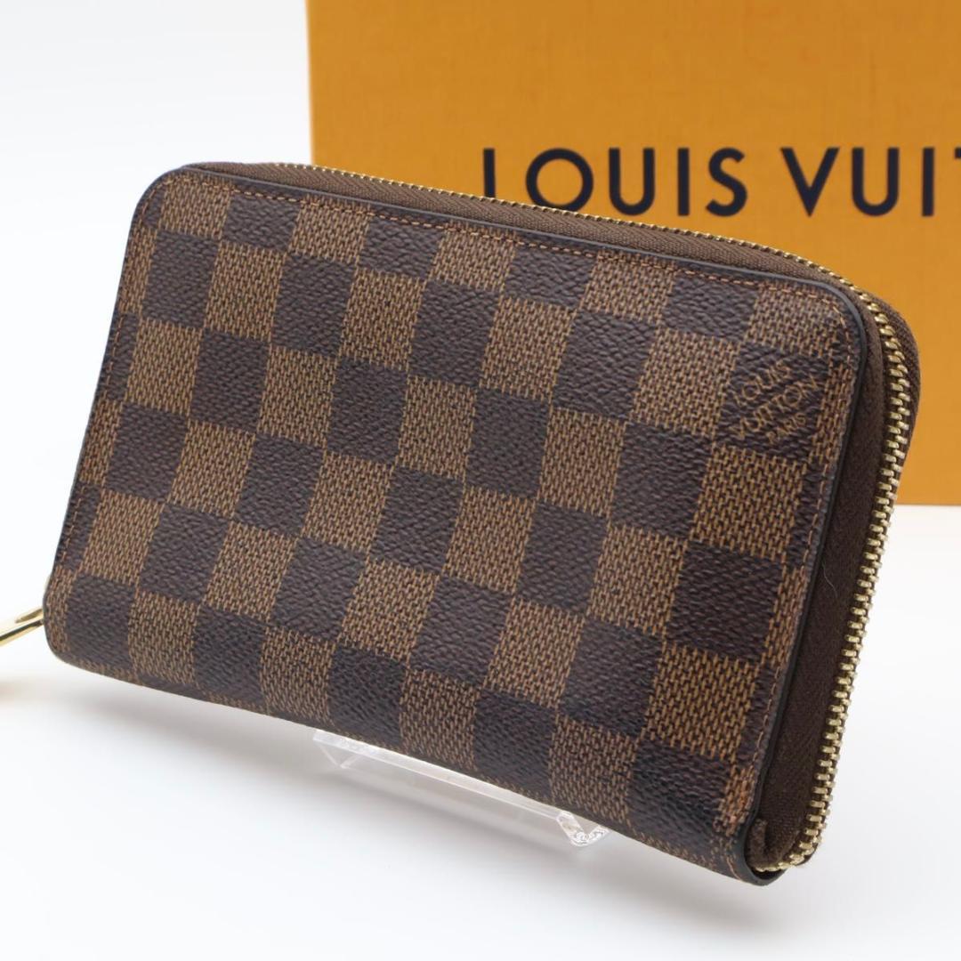 【極美品】ルイヴィトン　ジッピーコンパクトウォレット　ダミエエベヌ　長財布