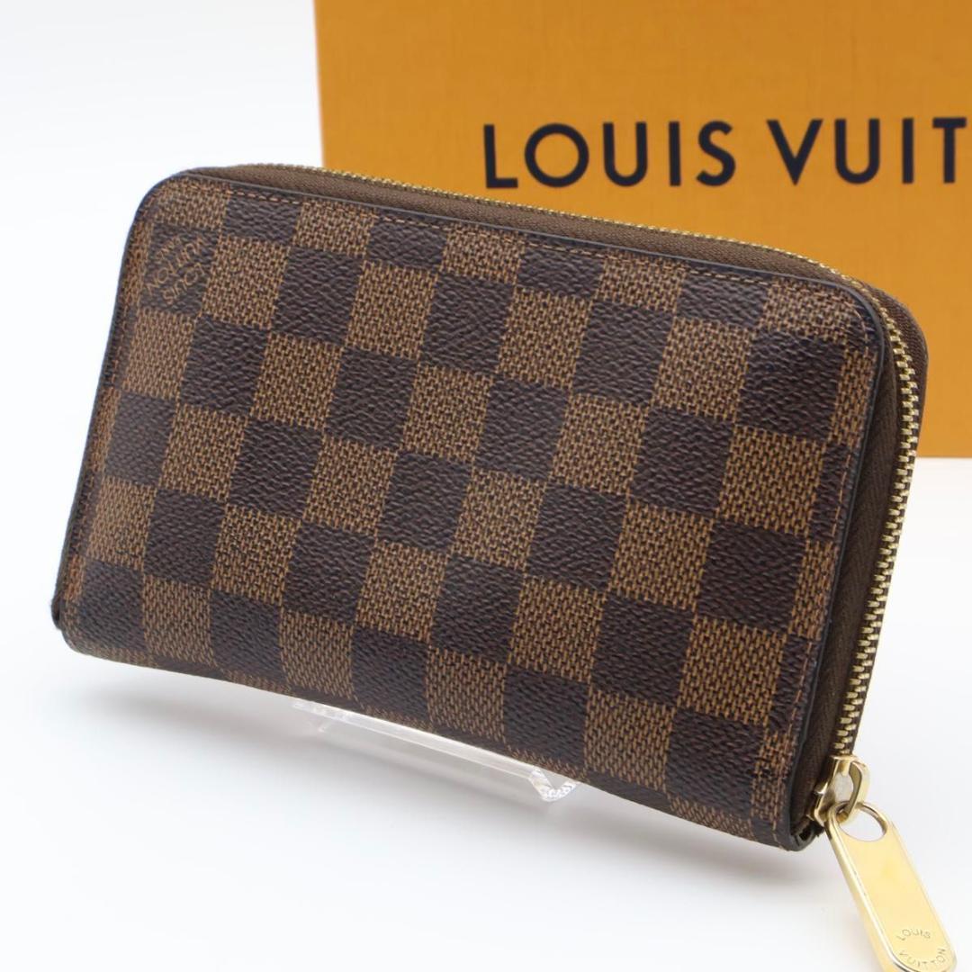 【極美品】ルイヴィトン　ジッピーコンパクトウォレット　ダミエエベヌ　長財布