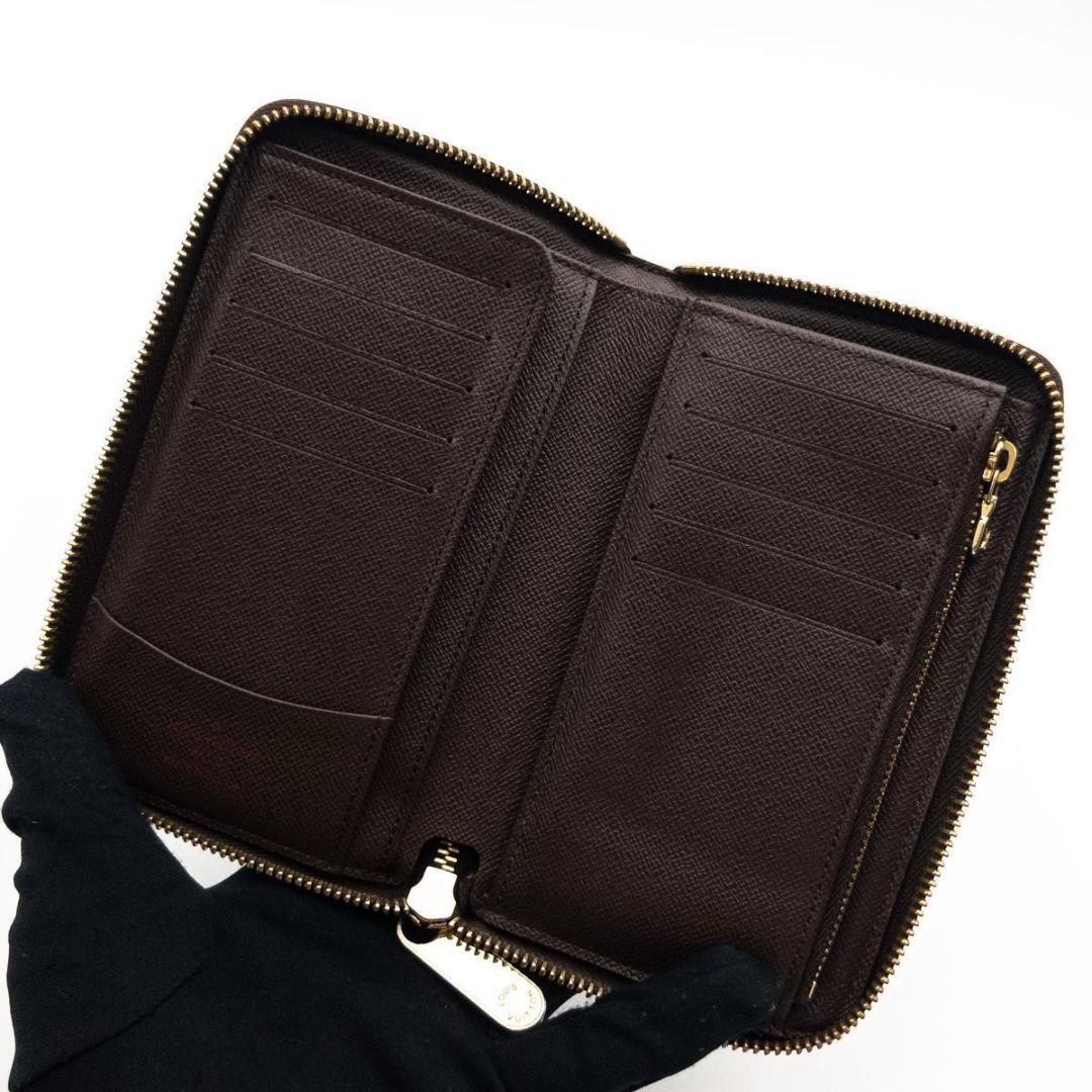 【極美品】ルイヴィトン　ジッピーコンパクトウォレット　ダミエエベヌ　長財布