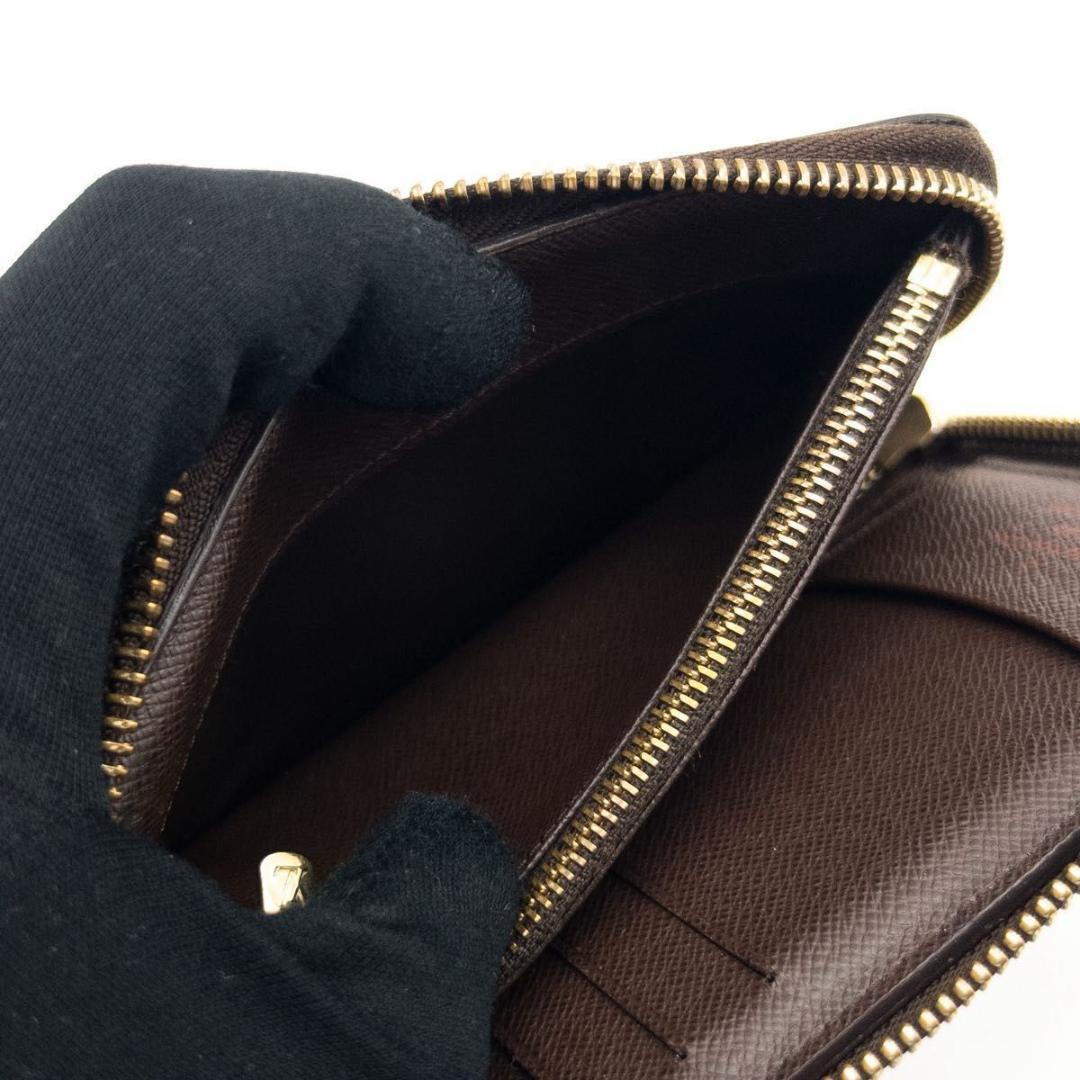 【極美品】ルイヴィトン　ジッピーコンパクトウォレット　ダミエエベヌ　長財布