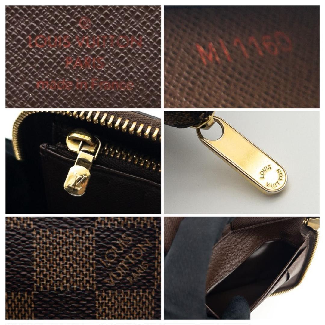 【極美品】ルイヴィトン　ジッピーコンパクトウォレット　ダミエエベヌ　長財布