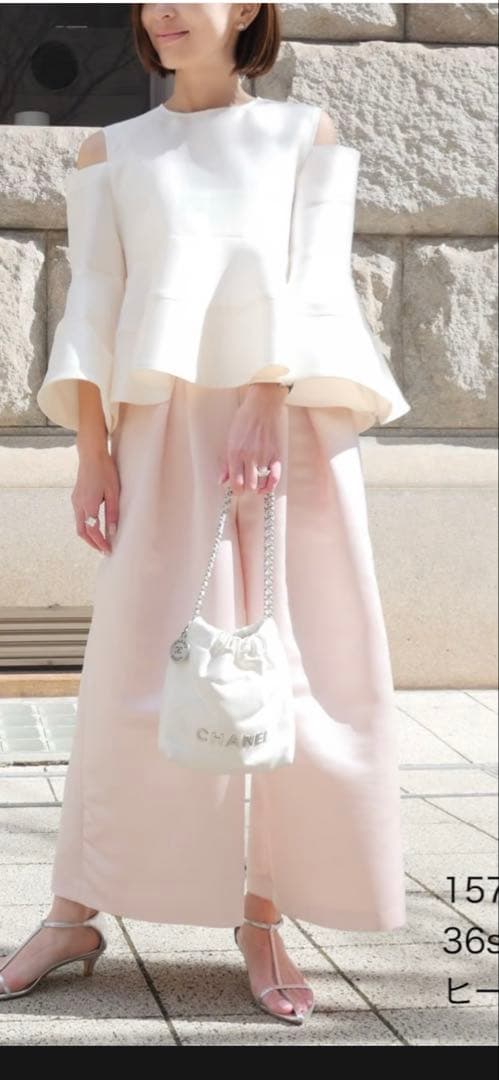 週末限定お値下げ！　heve へイヴ　サテン　フレア　ガウチョパンツ