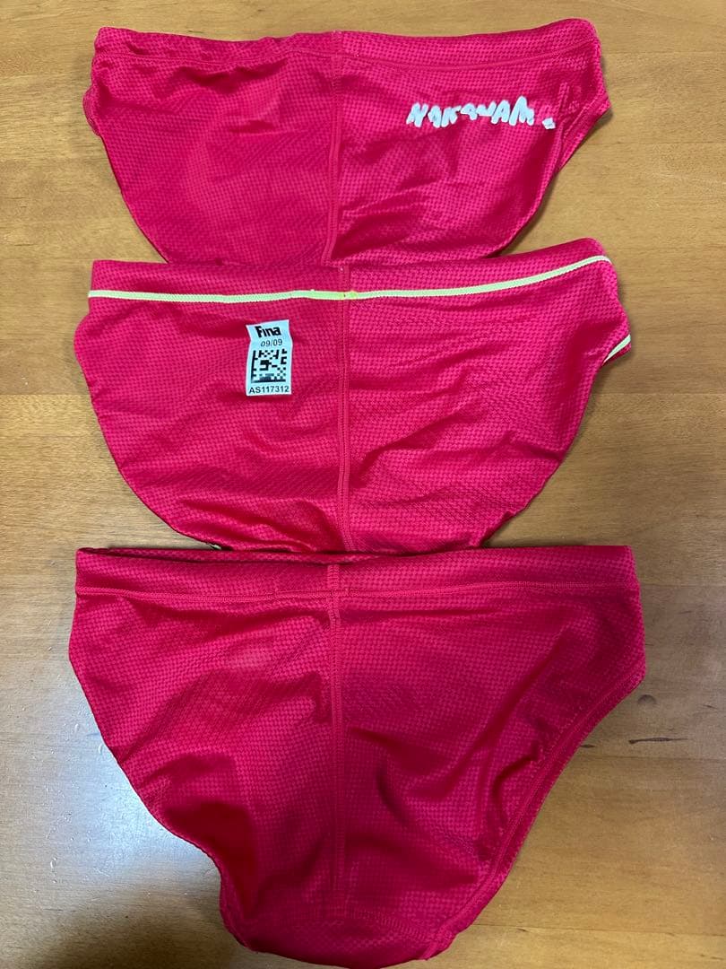 asics 赤 競パン　3点セット