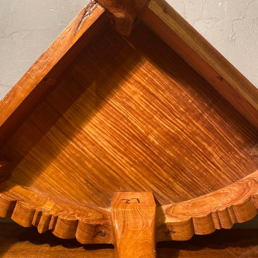 木彫 コーナーテーブル ヴィンテージ 猫脚 家具 花台 インテリア 海外