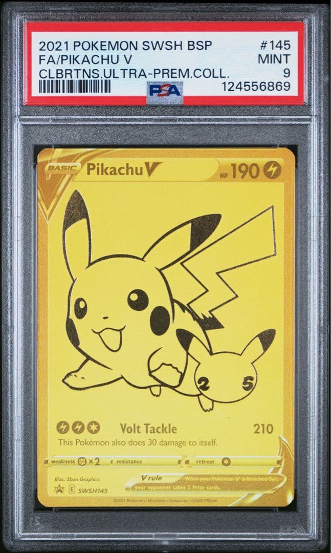 【PSA9】ピカチュウV 25th ゴールデンピカチュウ　英語版