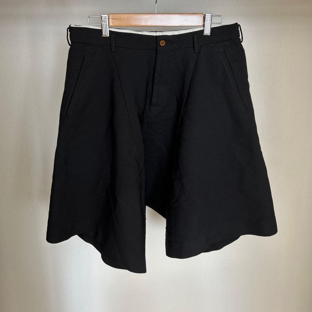 コムデギャルソンオムプリュス　サルエルハーフパンツ　ブラック　サイズＳ