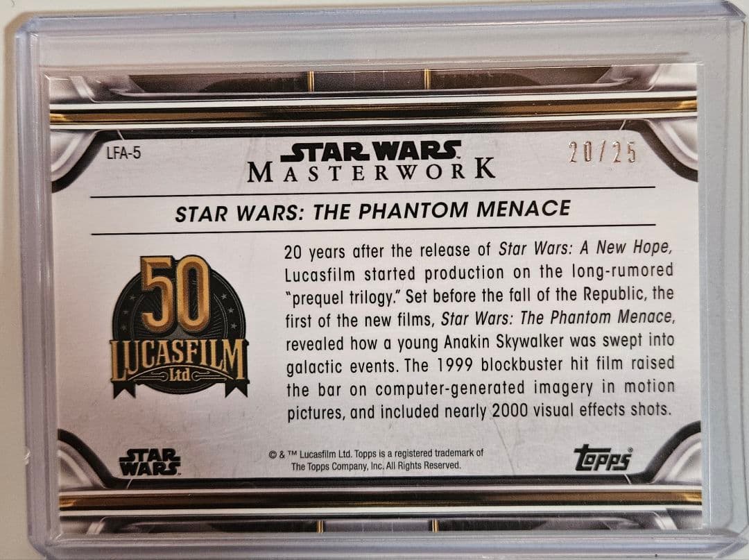 スターウォーズ　ダースモール　カード　世界限定25枚