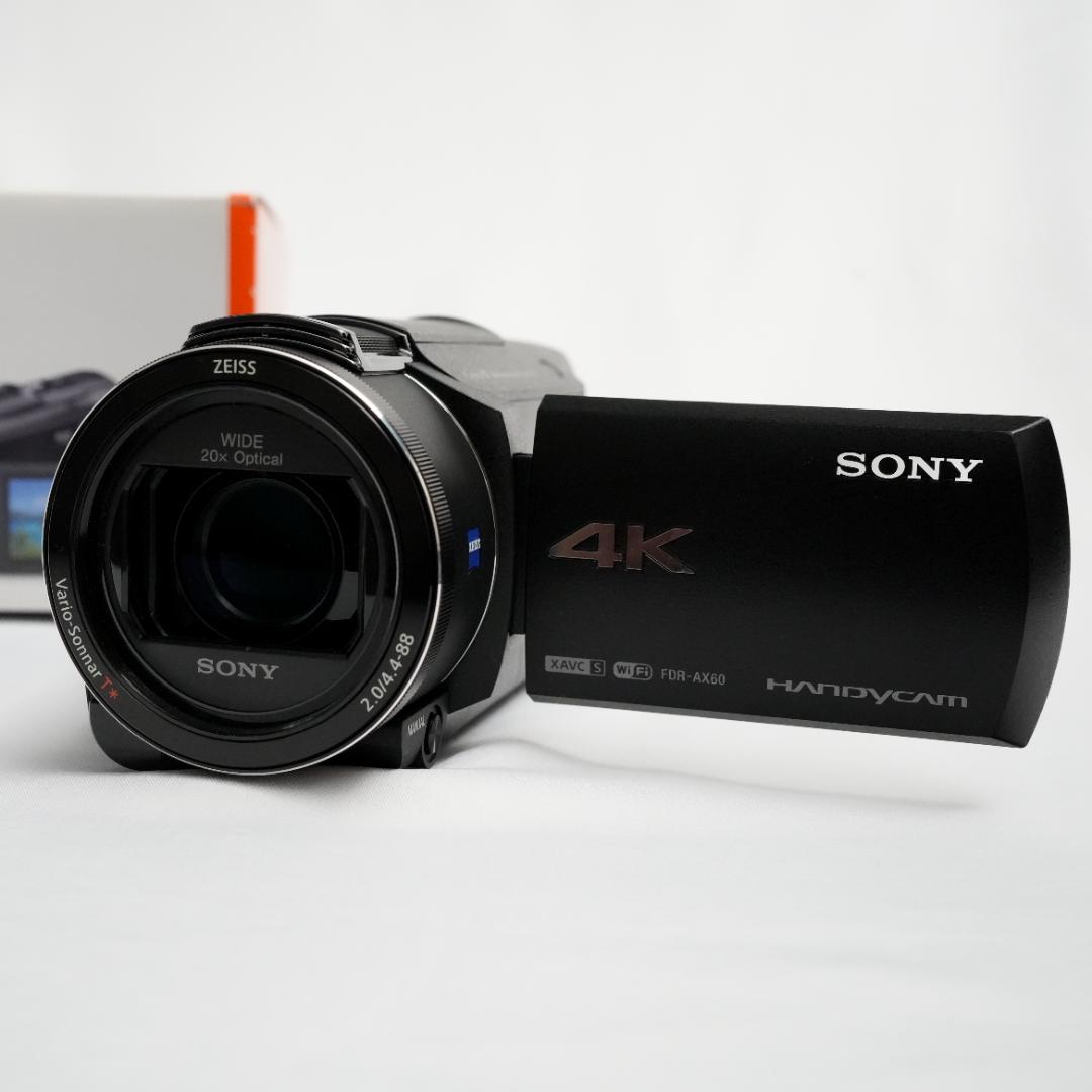 追加バッテリー&元箱付き■美品■ FDR-AX60 SONY 4K ビデオカメラ