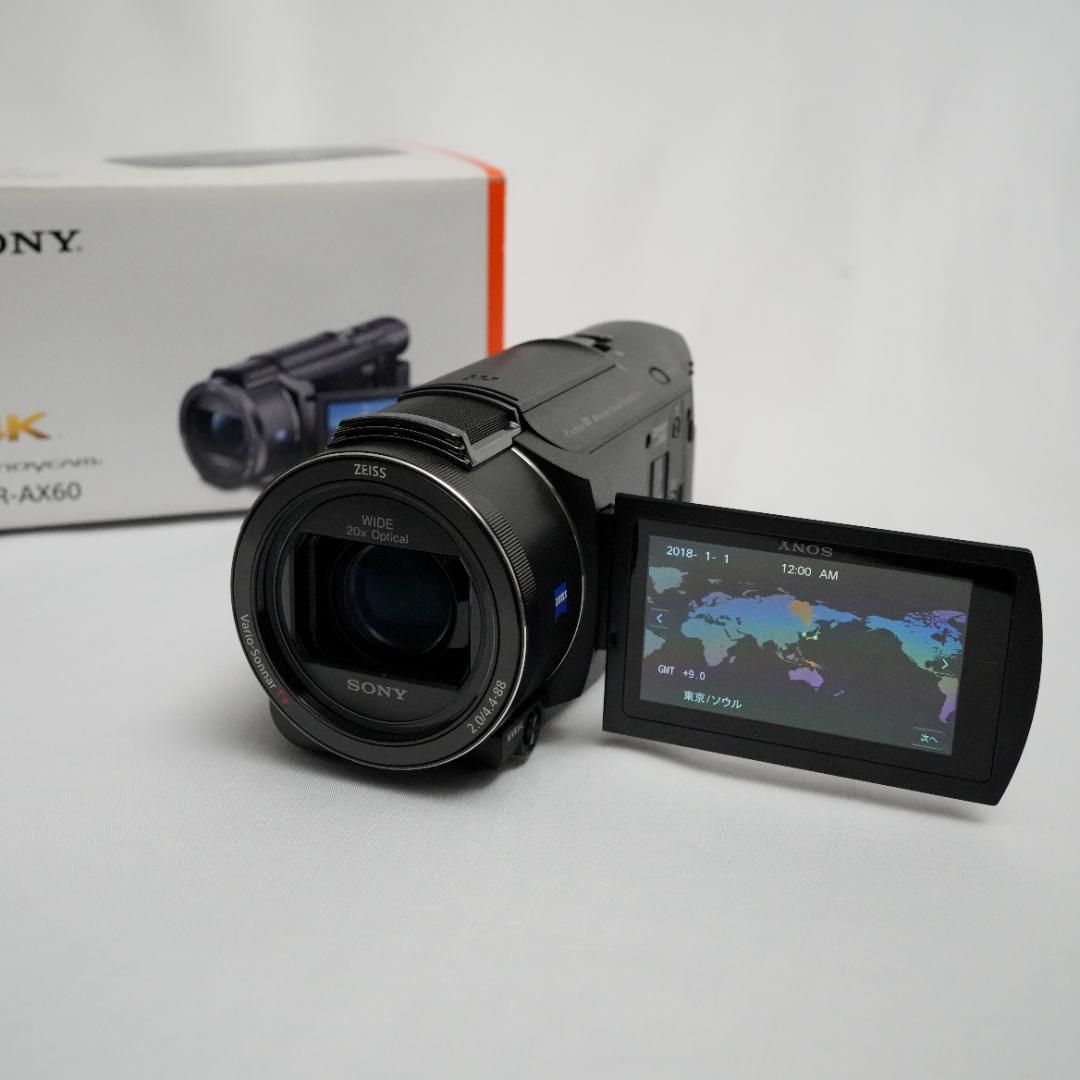 追加バッテリー&元箱付き■美品■ FDR-AX60 SONY 4K ビデオカメラ