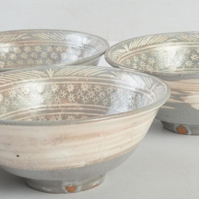 茶道具　金海駕洛窯　三島　数茶碗　五客　共箱　V　9468