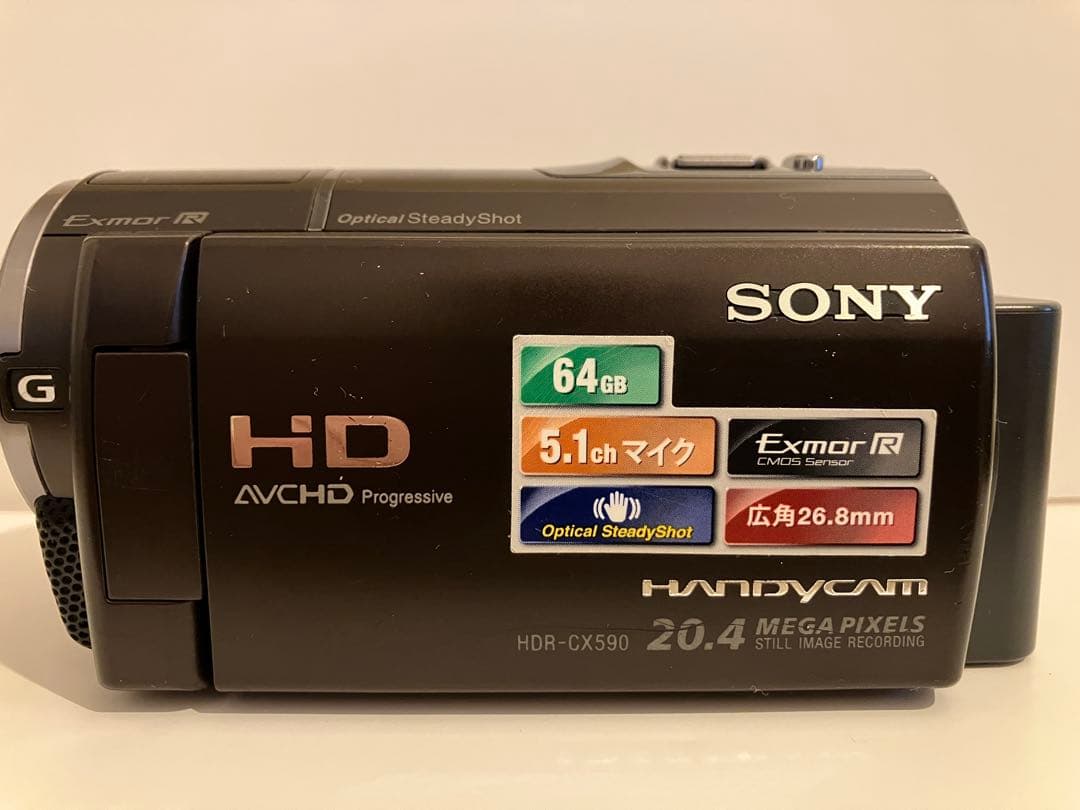 【美品・完動】SONY HDR-CX590 ビデオカメラ バッテリー・AC付属