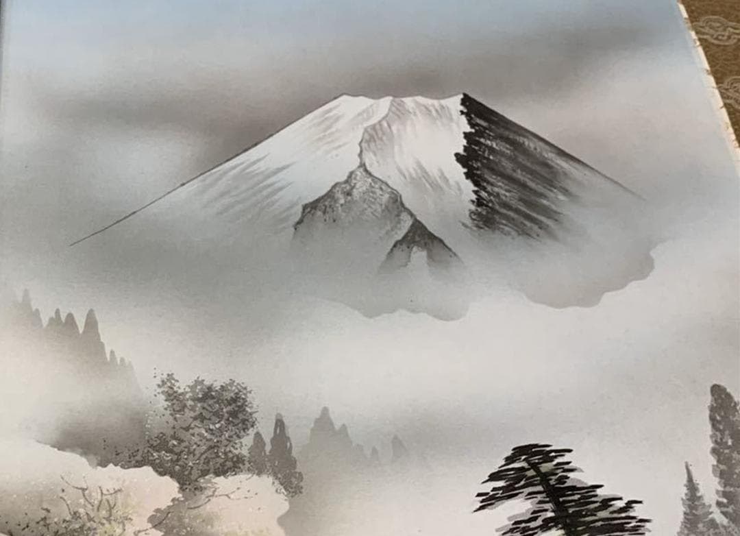 掛軸3本セット 葛谷聖山『新四季賞翫』日本画 山水 風景画 絹本 共箱付 掛け軸