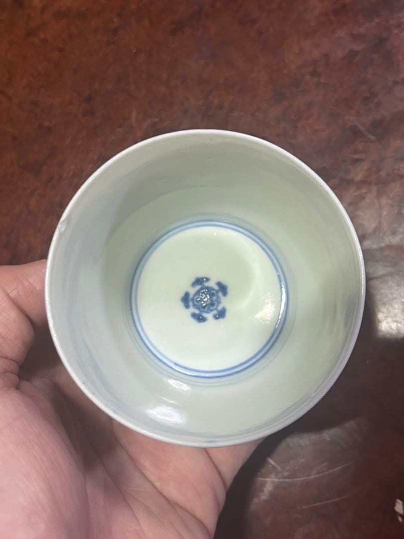 古伊万里　蕎麦猪口　そば猪口　柿右衛門　藍柿右衛門　藍九谷　藍柿　民藝　民芸