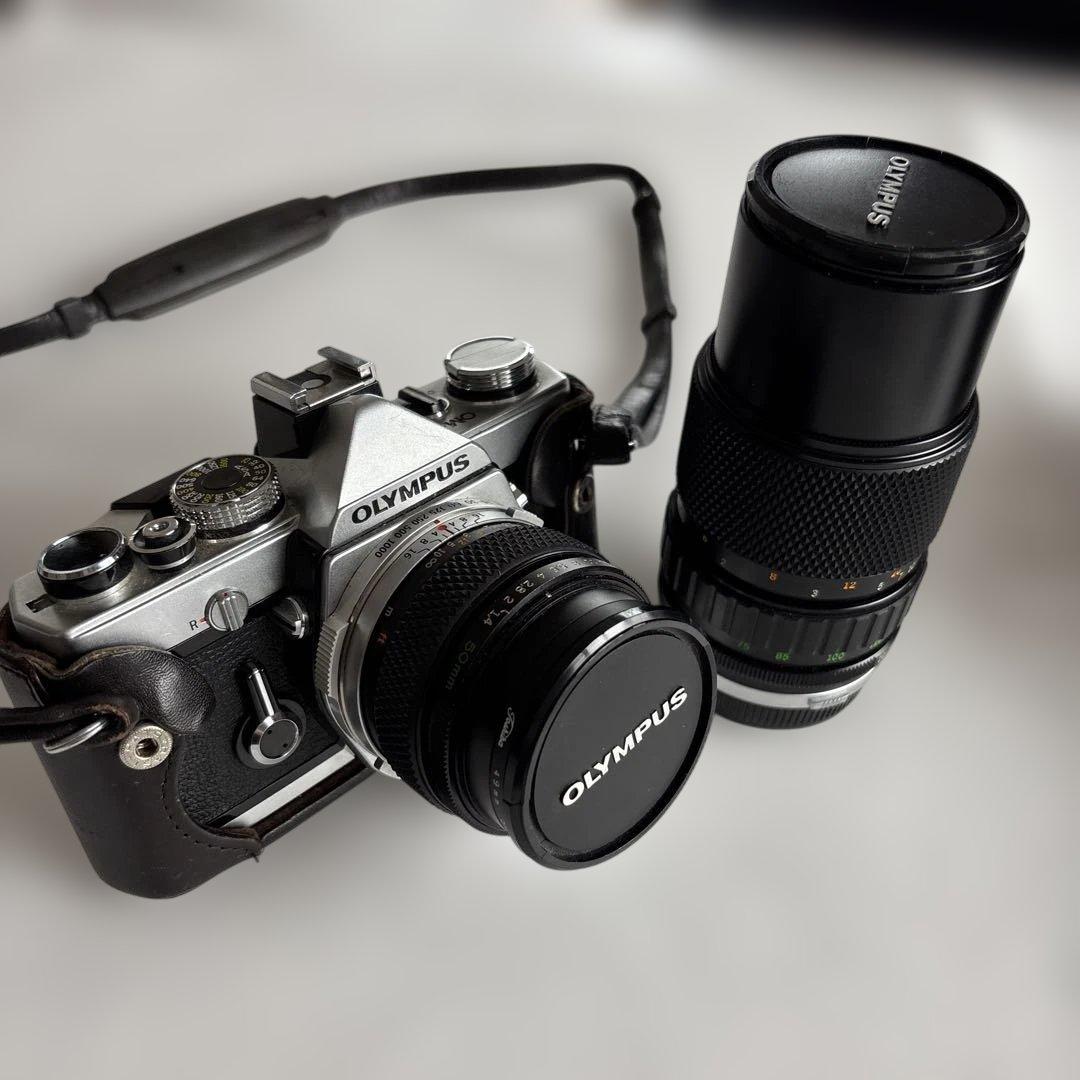 OLYMPUS OM-1 一眼レフカメラ50mmレンズ、望遠レンズ75-150㎜