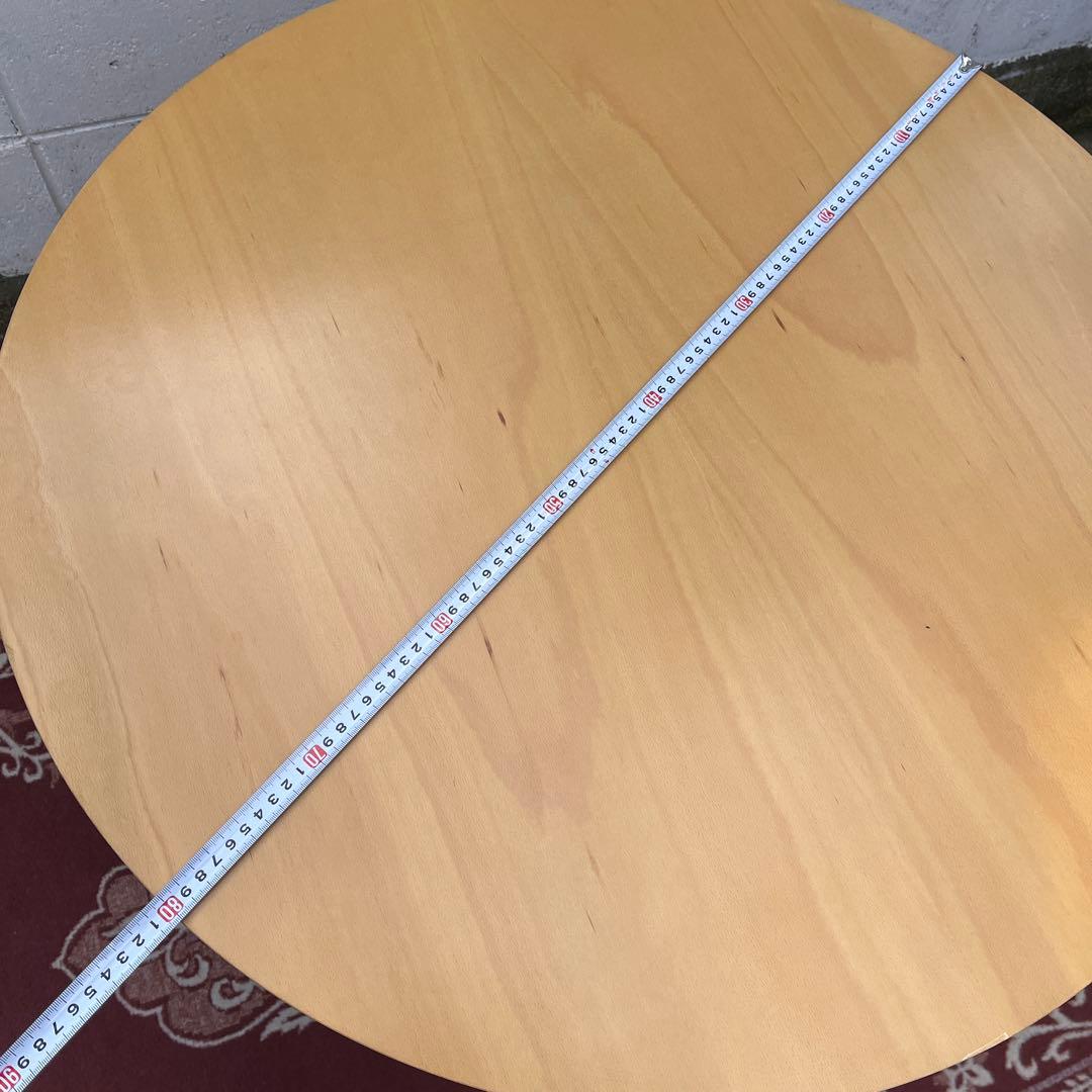 ナチュラルデザイン◾️ ブナ材/ビーチ材 木製ラウンドテーブル 丸テーブル