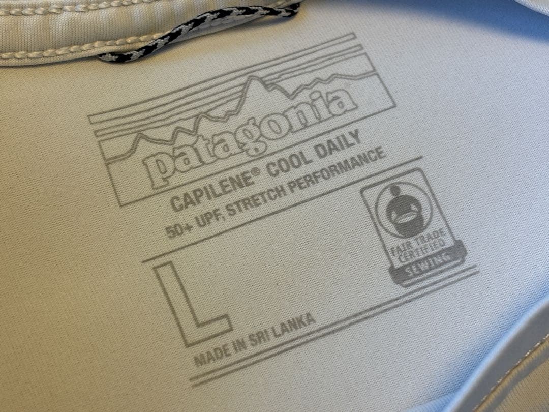 Patagonia/波タグ/ラッシュガード/ロンT/ナイロン/長袖/ホワイト/L