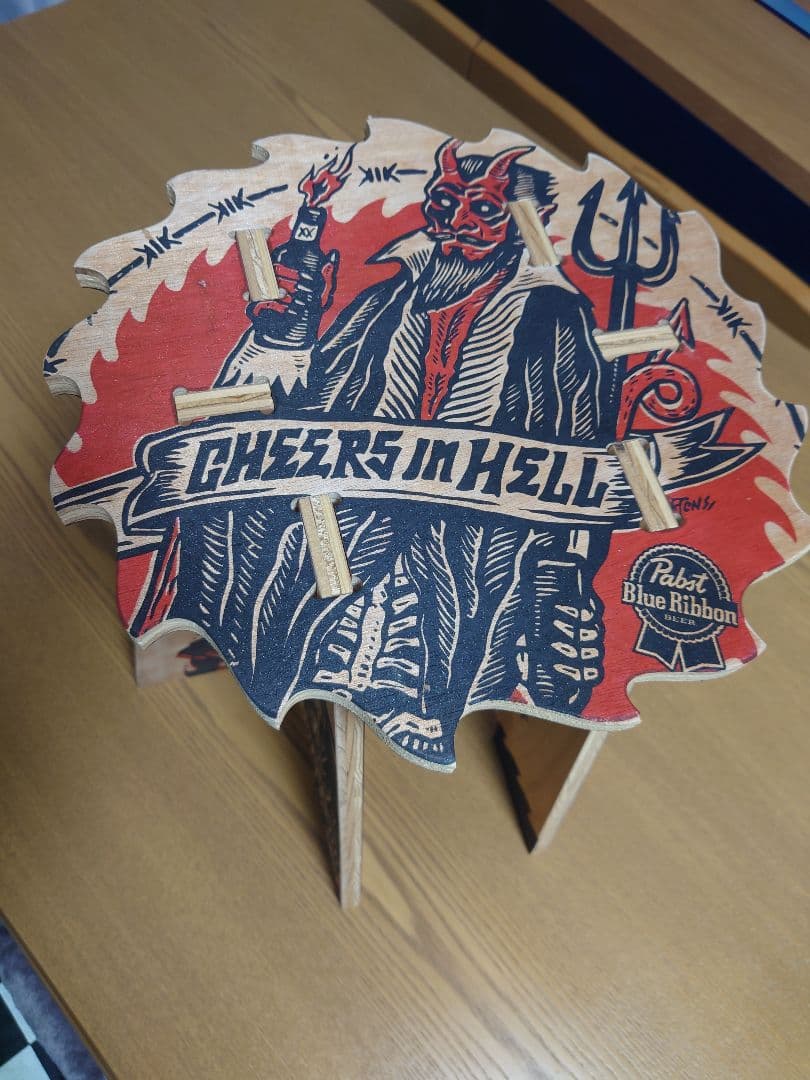 最終値下げGRINDLODGE × PabstBlueRibbon 木製スツール