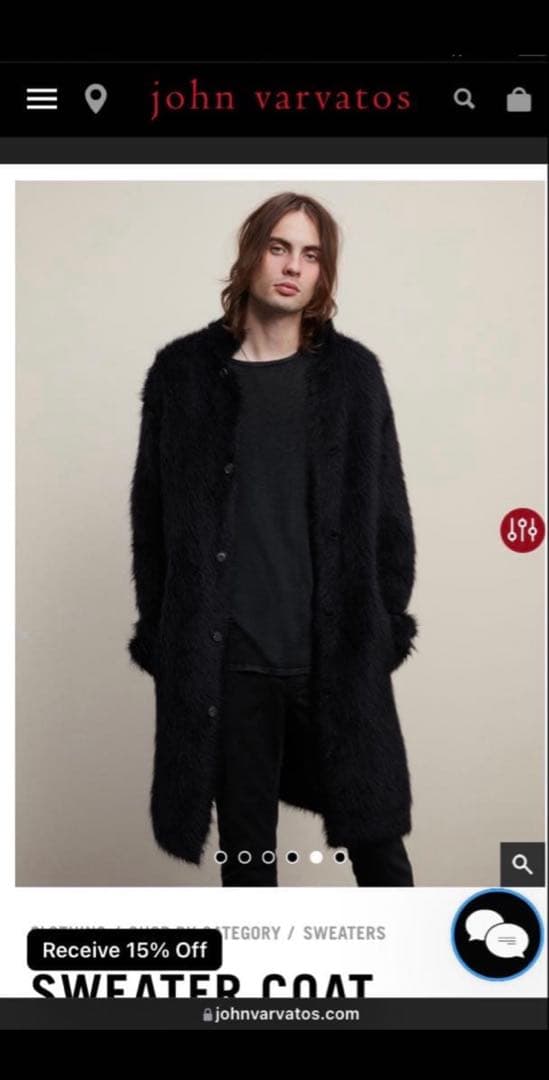 m*a様 John Varvatos Sweater Coat コート