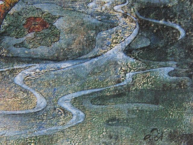 高田明義、水声、希少な画集より、新品高級額、額装付、状態良好