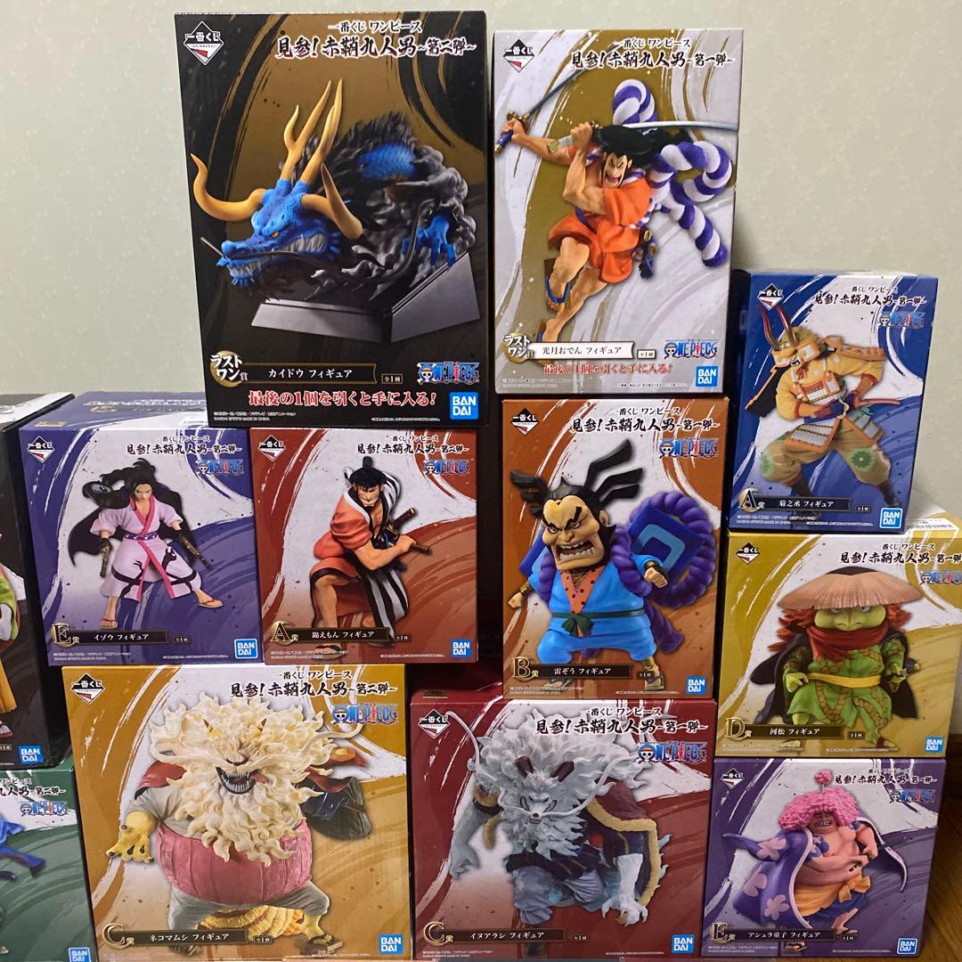 一番くじ ワンピース 見参赤鞘九人男　フィギュア　一弾　二弾　フルコンプリート