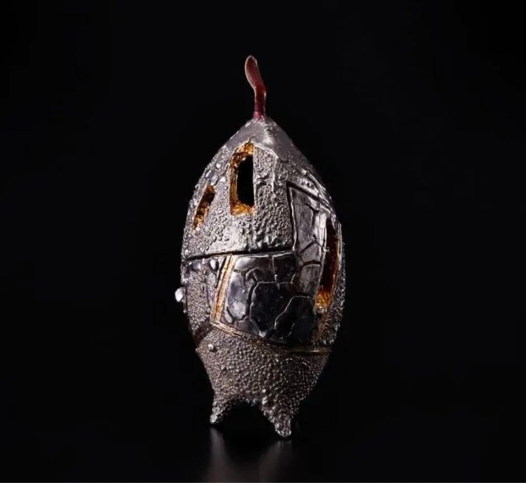 現代陶芸家 市川透造 造形香炉 金プラチナ使用 共箱 共布備前 (師/隠崎隆一)