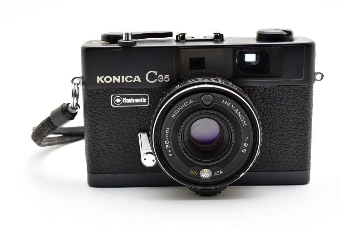 【完動美品】Y-1456 Konica C35 flash matic ブラック