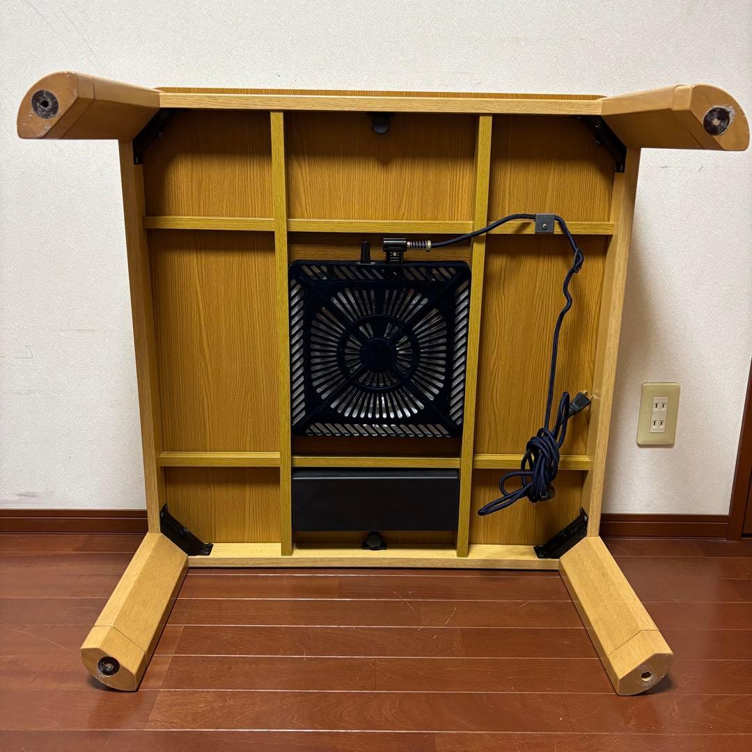 サンコウ家具調正方形こたつ 高さ調節機能あり電源コード付き