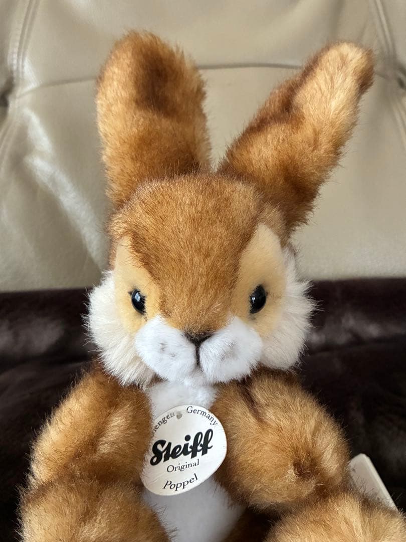 Steiff 茶色のウサギ ぬいぐるみ テディベア