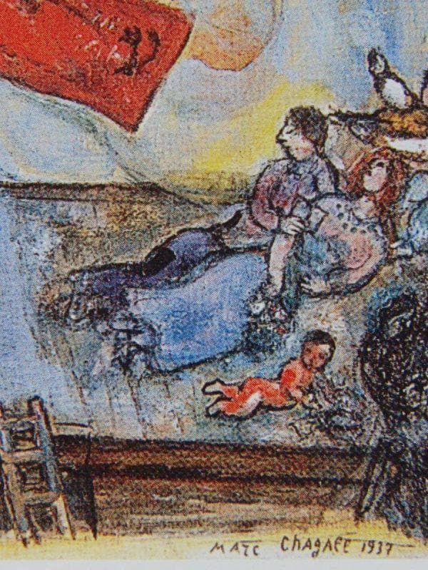 シャガール、『「革命」のためのエスキース』、希少画集画、状態良好