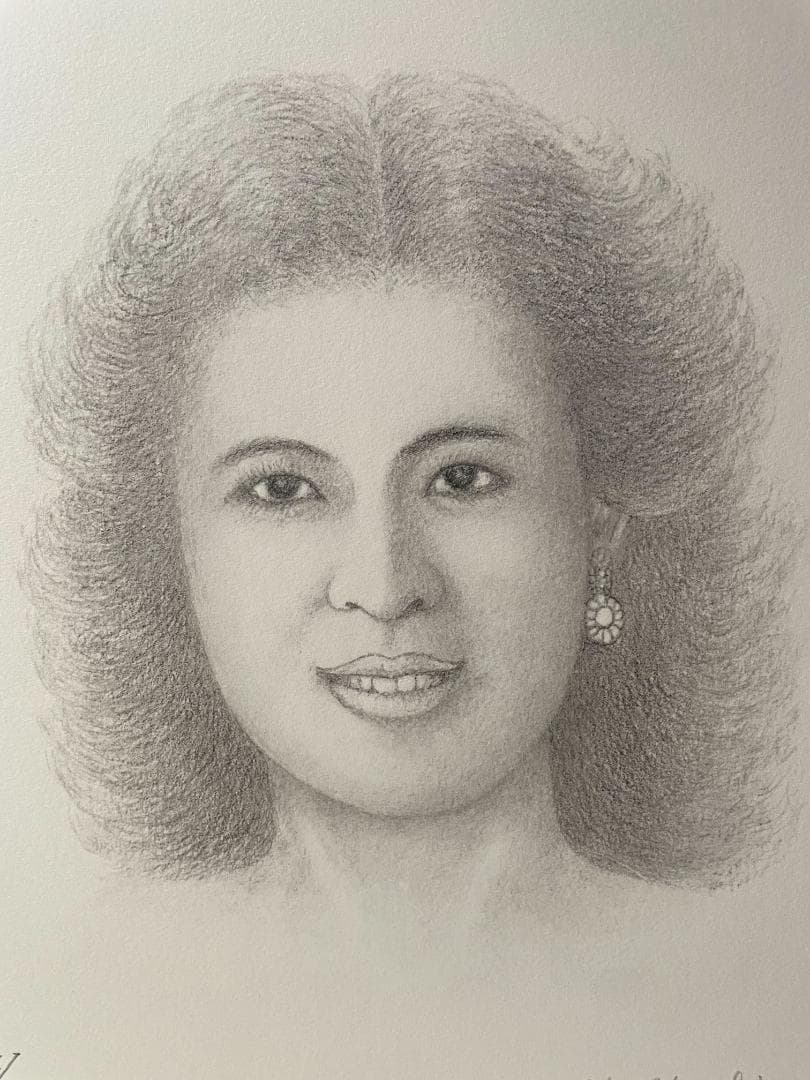 八島義郎　リトグラフ　版画　　微笑　貴重