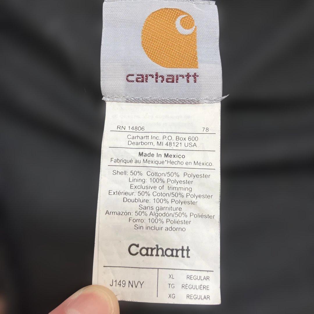 美品　カーハート　アクティブジャケット　スウェット　ネイビー　XL