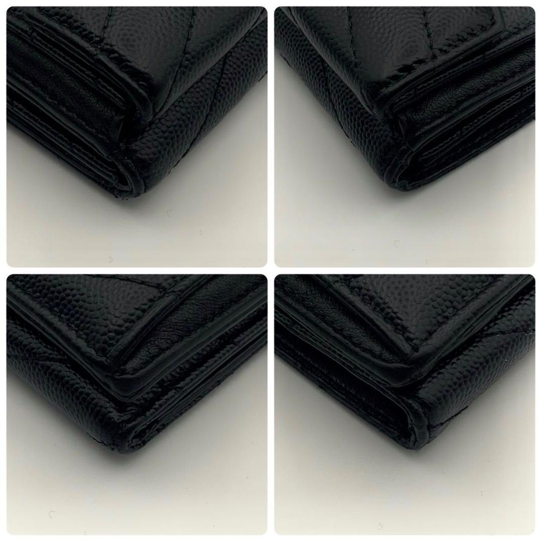 鑑定済み サンローラン 財布 カサンドラ マトラッセ YSL コンパクト 革 黒