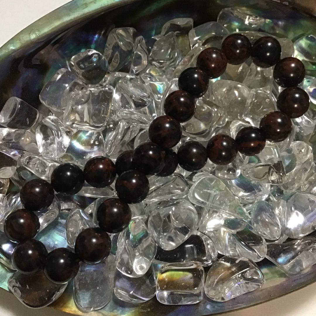 ヴァーミリオンオブシディアン 5A 鑑定書付 8mm パワーストーンブレスレット