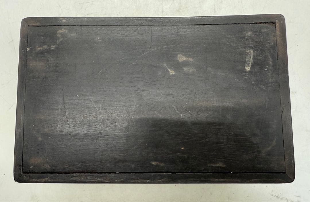 中国　清時代　螺鈿圖紅木箱　アンティーク　送料込み251108