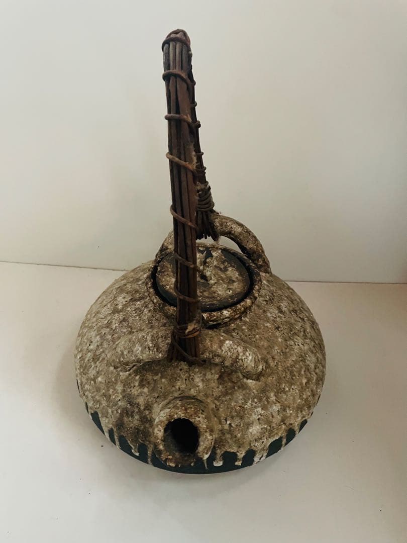 アンティーク　信楽焼の大型土瓶　直径25cm