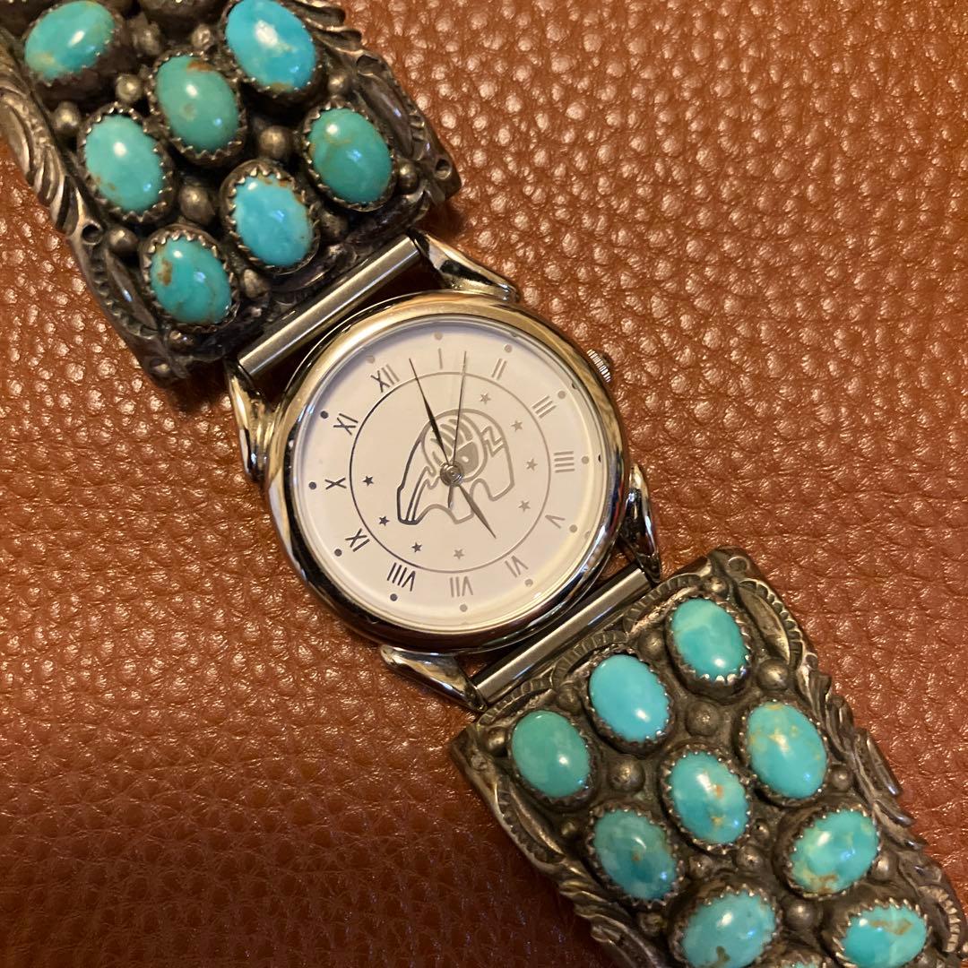 訳アリ。インディアンジュエリー　ナバホ族　ターコイズ　腕時計