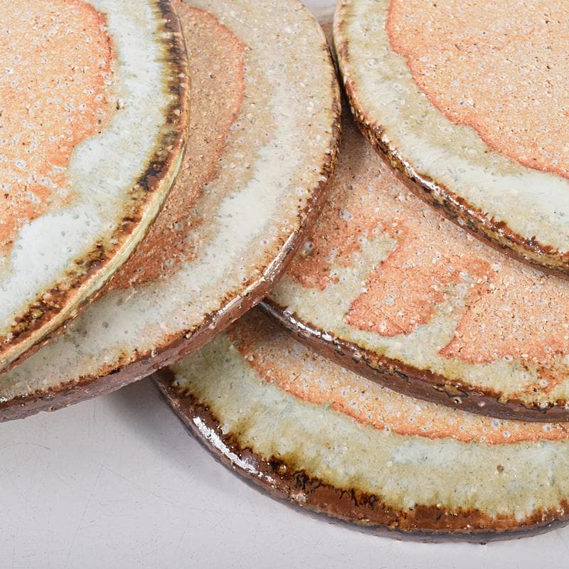 和食器　廣永陶苑　草花文　銘々皿　五客　共箱　二点まとめて　C　R8586