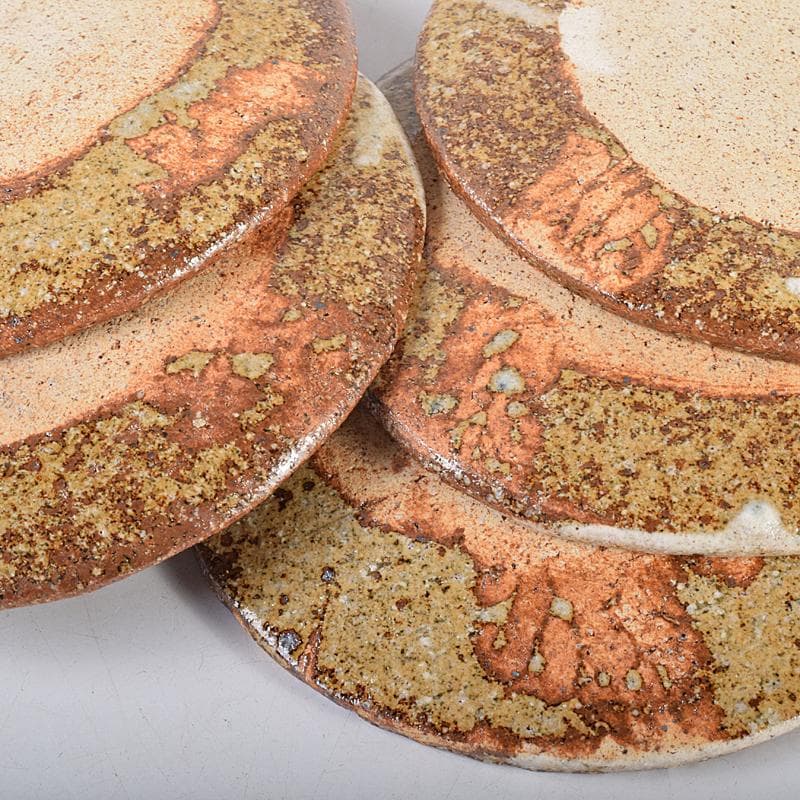 和食器　廣永陶苑　草花文　銘々皿　五客　共箱　二点まとめて　C　R8586