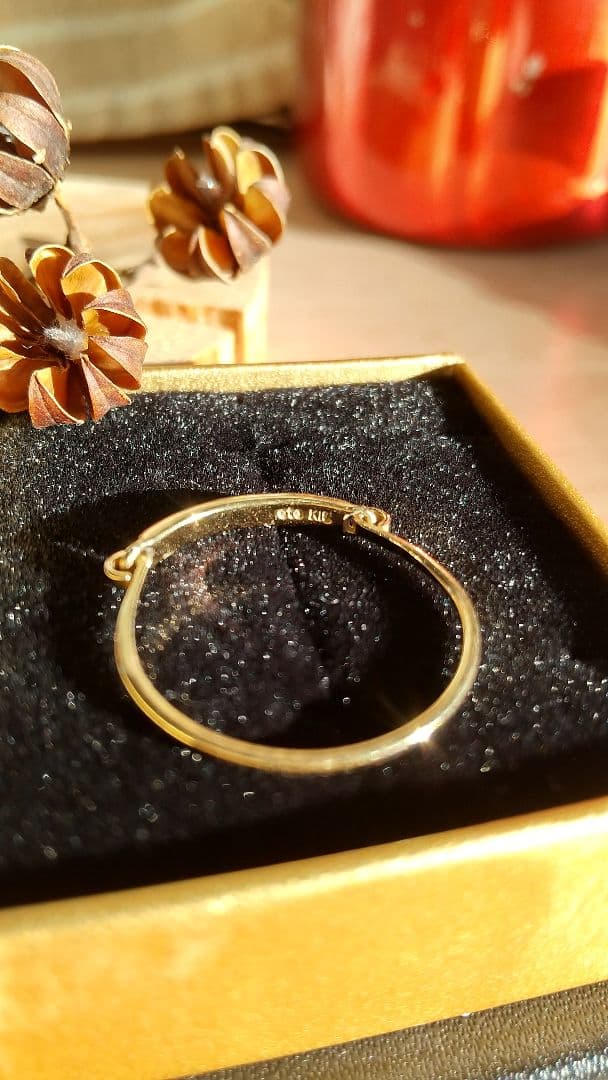 ⭐️ete K18⭐️ 細身クラフトリング 15号⭐️