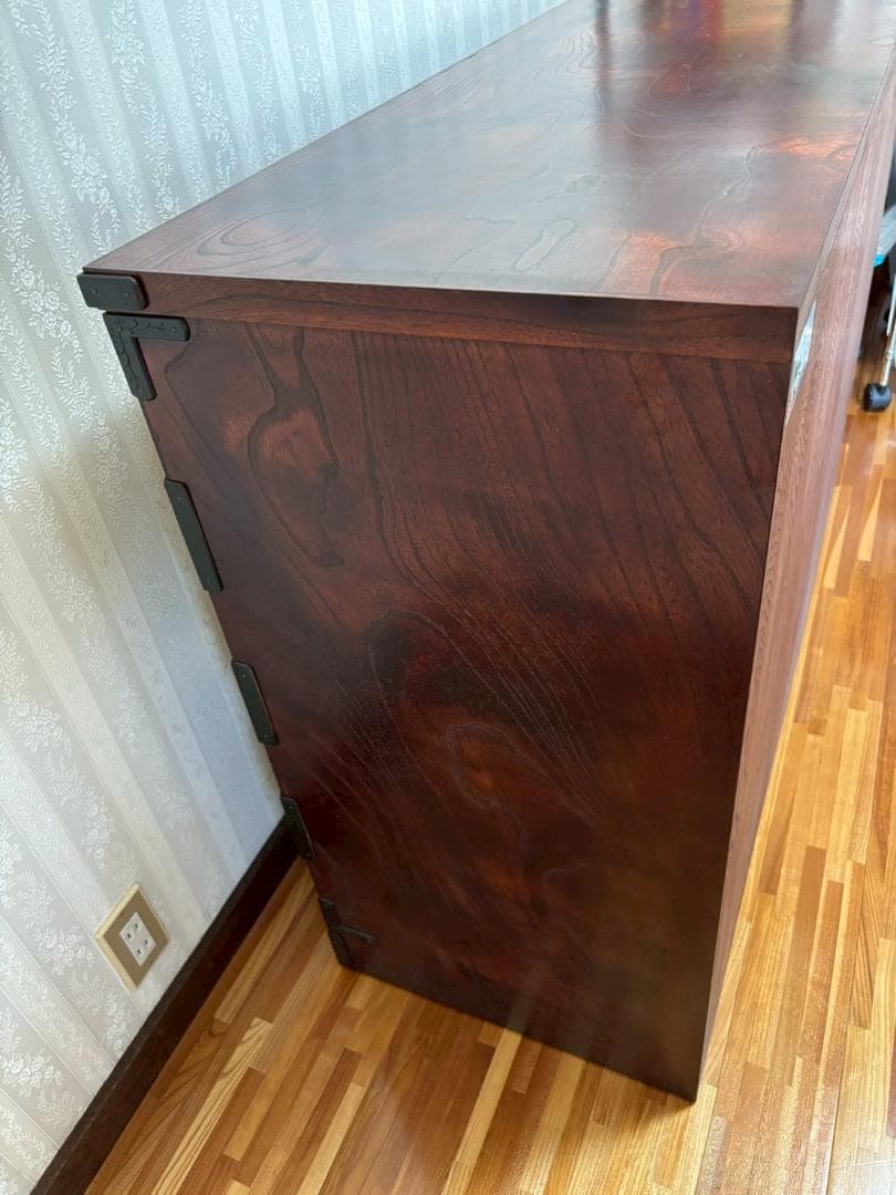 美品　岩谷堂箪笥　欅　4段チェスト　鍵付き