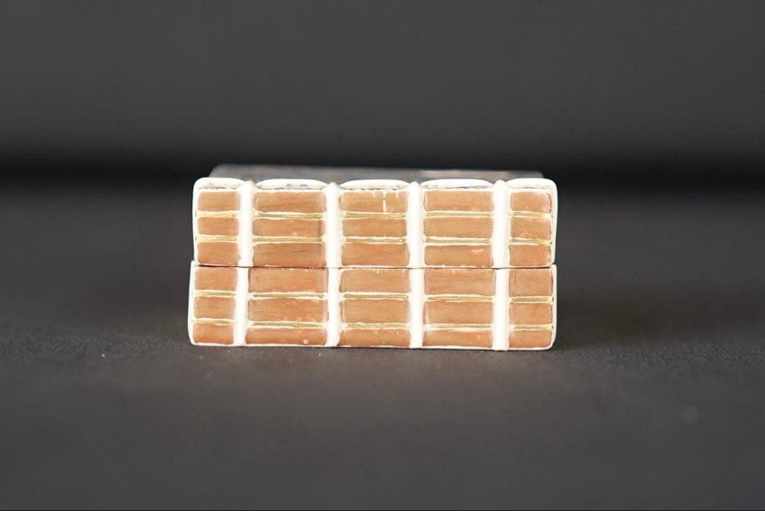 通次阿山 和本 香合 共箱 共布 茶道具