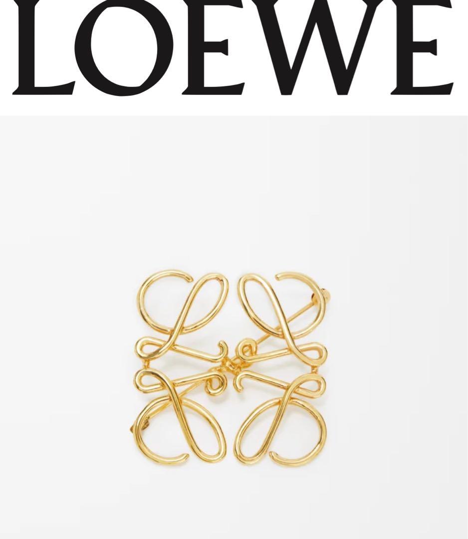 LOEWE ゴールド ブローチ 専用箱ポーチ付き