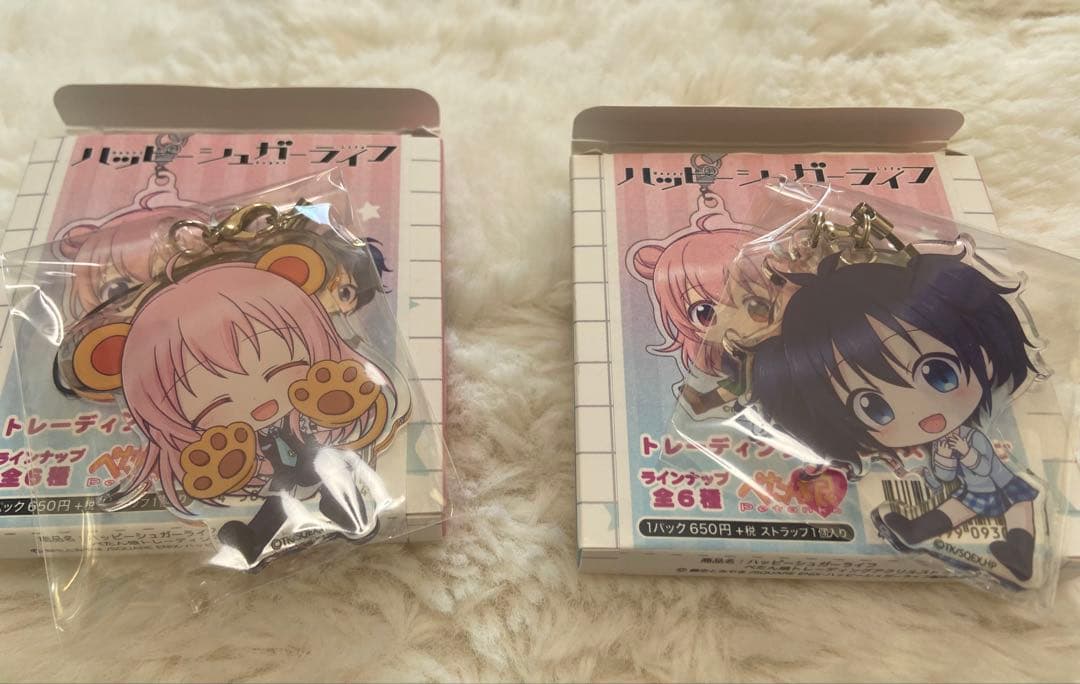 ハッピーシュガーライフ　ぺたん娘　アクリルキーホルダ缶バッチ