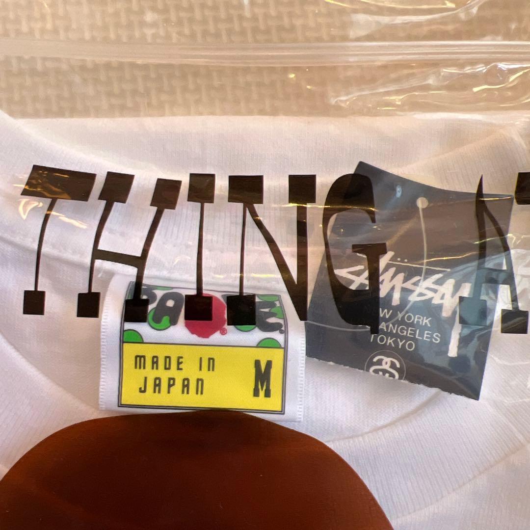 A BATHING APE ×stussyホワイト Tシャツ M