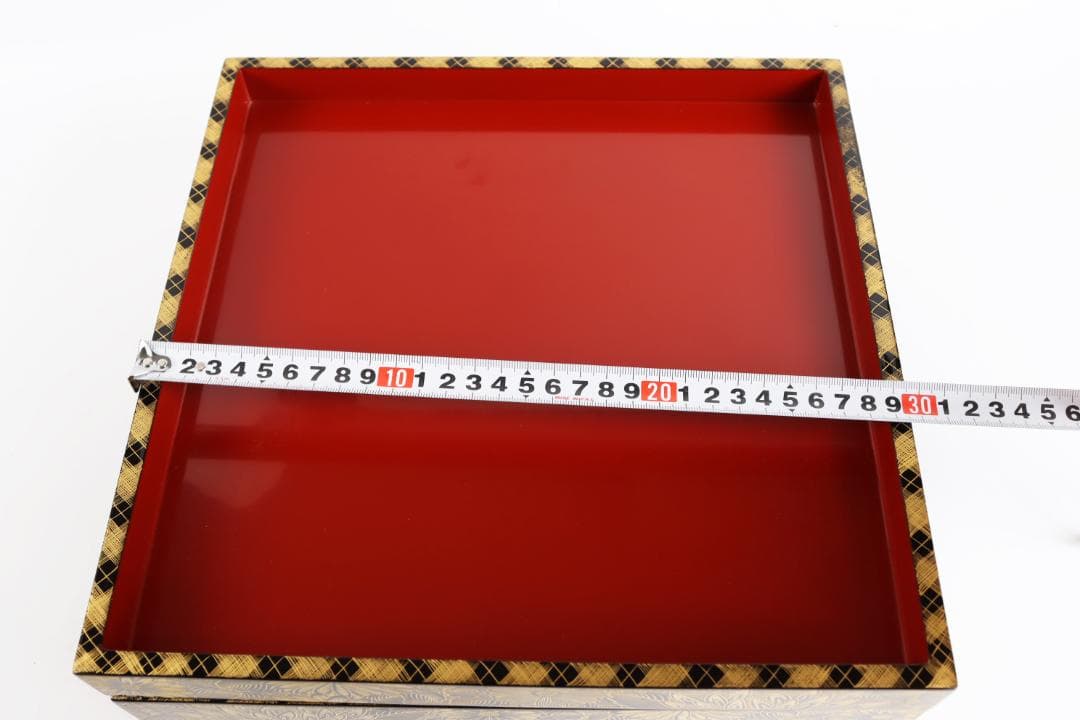 輪島塗 総菊蒔絵 重台 共箱 懐石道具 会席 重箱