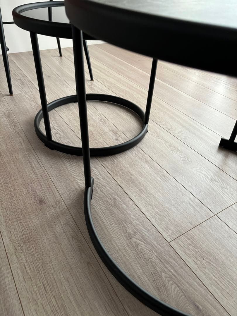 モダンサイドテーブル 大理石風 ネストテーブル