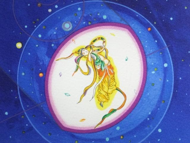 前田常作　直筆サイン『散華 マンダラ』リトグラフ 2000年 0611T